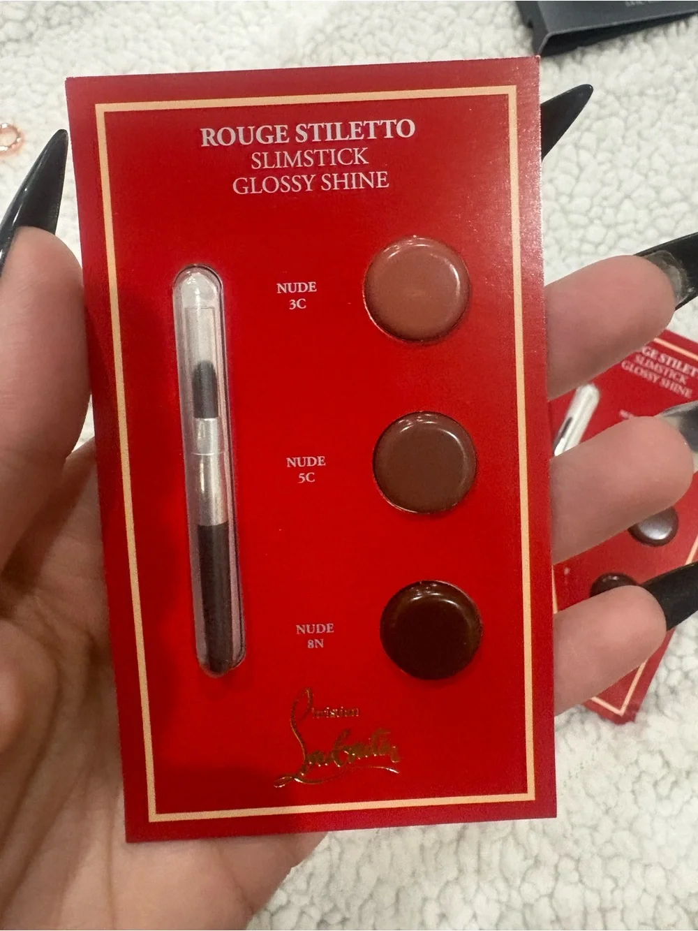 NWT 3pcs Christian Louboutin Rouge Stiletto Lipstick Samples bundle